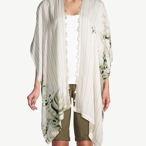 Chicos kimono ruana wrap tropical Bahamas size large xlarge